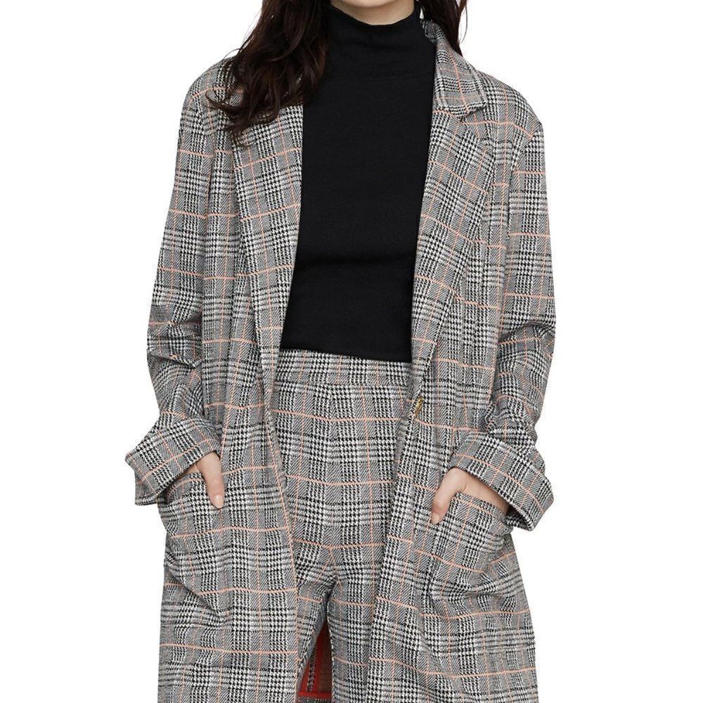 Sanctuary The Editor Houndstooth Plaid Jacket size XL - NEW